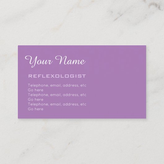 Reflexoloog-Visitekaartjes Visitekaartje (Achterkant)