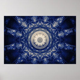 Reflexreactor blauw biomechanisch dystopisch ontwe poster