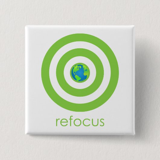 Refocus Vierkante Button 5,1 Cm (Voorkant)