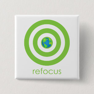 Refocus Vierkante Button 5,1 Cm
