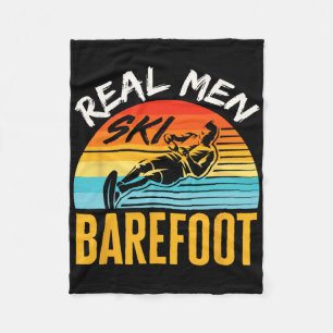 Refoot Waterskiën Skiër Grappig Echte Mannen Ski R Fleece Deken