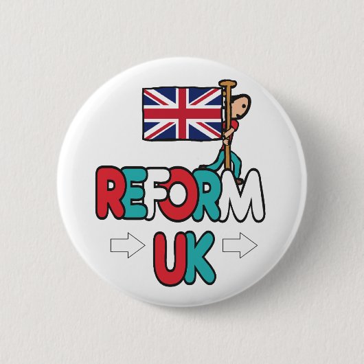 Reform UK Ronde Button 5,7 Cm (Voorkant)