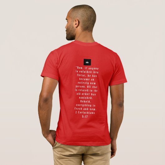 "REFORMATIE" rood T shirt. T-shirt (Achterkant volledig)