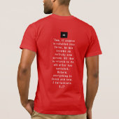 "REFORMATIE" rood T shirt.   T-shirt (Achterkant)