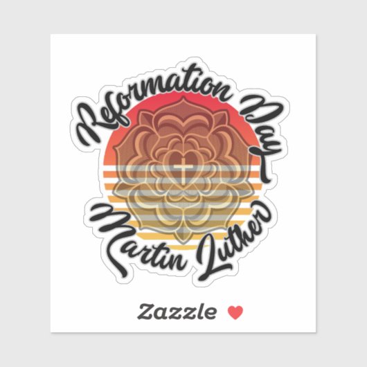 Reformatiedag Luther Roos Sticker (Vel)