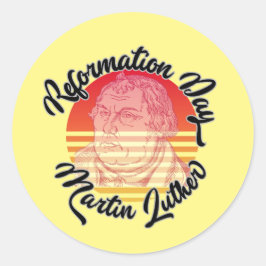 Reformatiedag Vintage Martin Luther Ronde Sticker