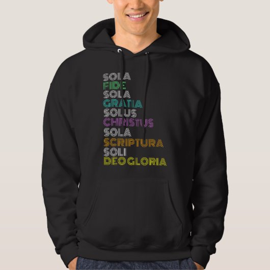 Reformed Christian Five 5 Solas Reformation Day Ch Hoodie (Voorkant)