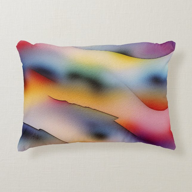 "Refracted Waves" hedendaagse Abstracte kunst Accent Kussen (Voorkant)