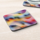 "Refracted Waves" hedendaagse Abstracte kunst Bier Onderzetter (Linkerzijde)