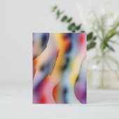 "Refracted Waves" hedendaagse Abstracte kunst Briefkaart (Staand voorkant)