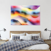 "Refracted Waves" hedendaagse Abstracte kunst Canvas Afdruk (Insitu (Slaapkamer))