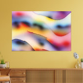 "Refracted Waves" hedendaagse Abstracte kunst Canvas Afdruk (Insitu (Woonkamer))