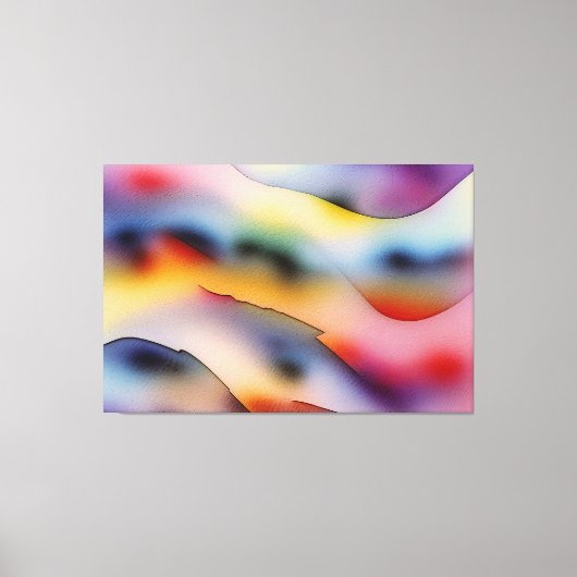 "Refracted Waves" hedendaagse Abstracte kunst Canvas Afdruk (Voorkant)
