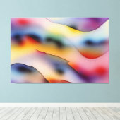 "Refracted Waves" hedendaagse Abstracte kunst Canvas Afdruk (Insitu (Houten vloer))