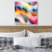 "Refracted Waves" hedendaagse Abstracte kunst Canvas Afdruk (Insitu (Slaapkamer))