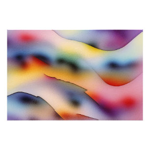 "Refracted Waves" hedendaagse Abstracte kunst Foto Afdruk