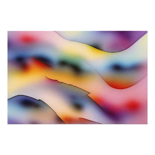 "Refracted Waves" hedendaagse Abstracte kunst Foto Afdruk (Voorkant)