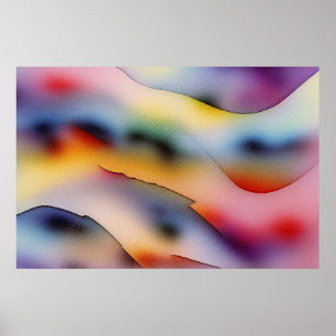 "Refracted Waves" hedendaagse Abstracte kunst Poster