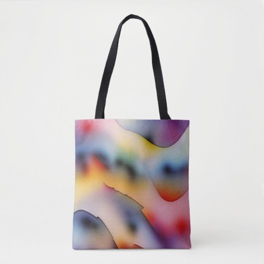"Refracted Waves" hedendaagse Abstracte kunst Tote Bag (Voorkant)
