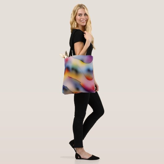 "Refracted Waves" hedendaagse Abstracte kunst Tote Bag (Op model)
