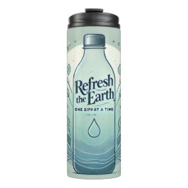 Refresh The Earth AI-kunst Thermosbeker