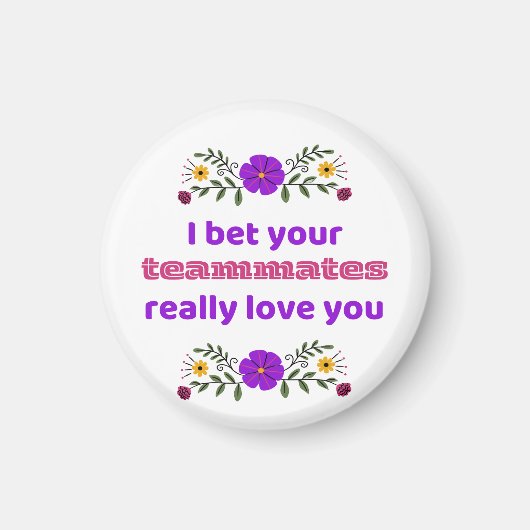 Refrigerator Magnet Hockey Gift Teammates (Voorkant)