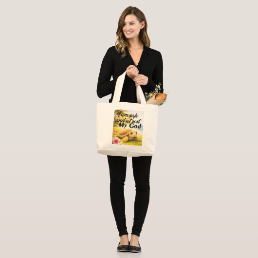 Refuge in Grace Grote Tote Bag (Voorkant (model))