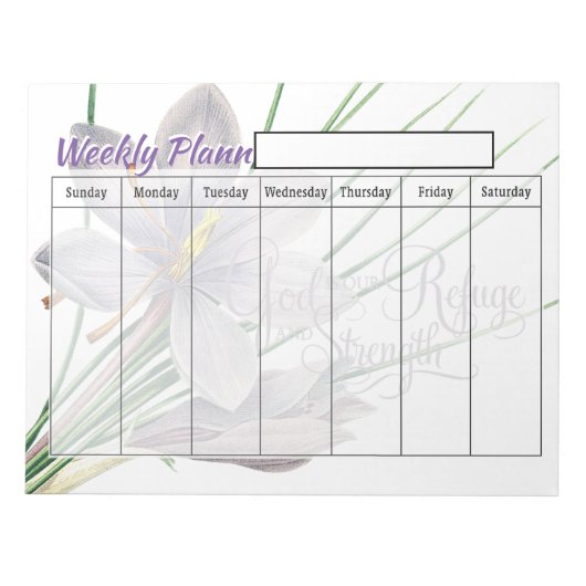 Refuge Wekelijkse planner sheets Notitieblok (Voorkant)
