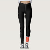 #RefugeeJitsu gerangschikt spats (Black Belt Instr Leggings (Voorkant)