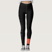 #RefugeeJitsu gerangschikt spats (Black Belt) Leggings (Voorkant)