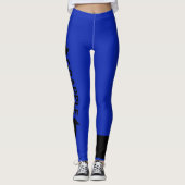 #RefugeeJitsu gerangschikt spats (Blue Belt) Leggings (Voorkant)