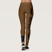 #RefugeeJitsu gerangschikt spats (Brown Belt) Leggings (Achterkant)