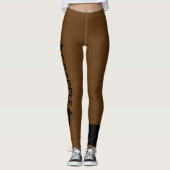 #RefugeeJitsu gerangschikt spats (Brown Belt) Leggings (Voorkant)