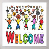 Refugees and Migrants Welcome Poster (Voorkant)