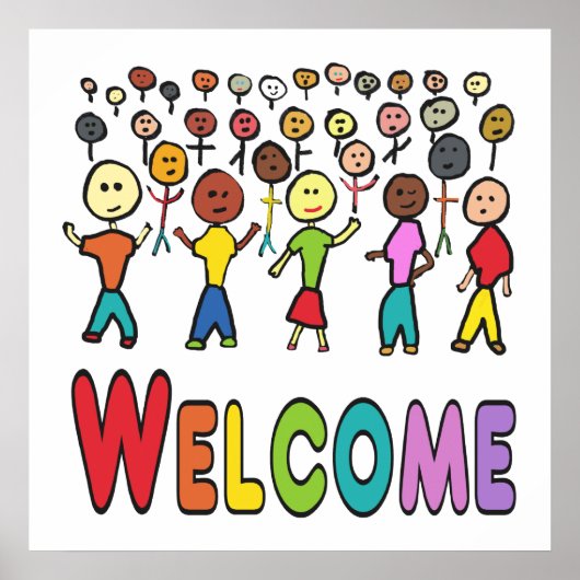 Refugees and Migrants Welcome Poster (Voorkant)