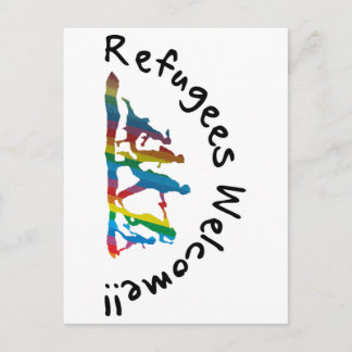 Refugees Welcome Briefkaart