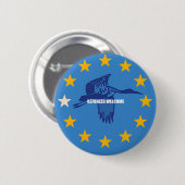 refugees welcome ronde button 5,7 cm (Voorkant /achterkant)