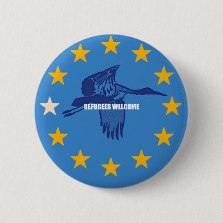 refugees welcome ronde button 5,7 cm