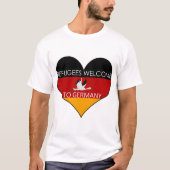 refugees welcome to germany t-shirt (Voorkant)