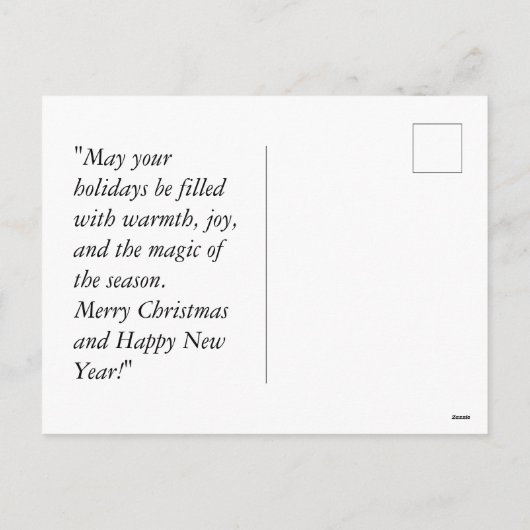 Refugio de invierno de Poinsettias Feestdagenkaart (Achterkant)