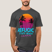 Refugio State Beach California Retro Wave 80s T-shirt (Voorkant)