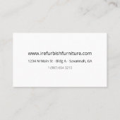 Refurbish Furniture Visitekaartje (Achterkant)
