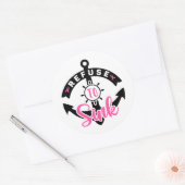 Refuse To Sink Breast Cancer Awareness Ronde Sticker (Envelop)