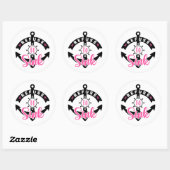 Refuse To Sink Breast Cancer Awareness Ronde Sticker (Vel)