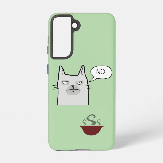 Refusing Cat Food Samsung Galaxy Case – Green Samsung Galaxy Hoesje (Achterkant)