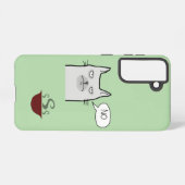 Refusing Cat Food Samsung Galaxy Case – Green Samsung Galaxy Hoesje (Achterkant horizontaal)