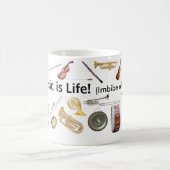 Reg. 11 oz. "Muziek is het leven!  (Imbibe, vaak.) Koffiemok (Center)