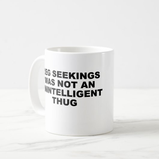 Reg Seekings Mug Koffiemok (Voorkant links)