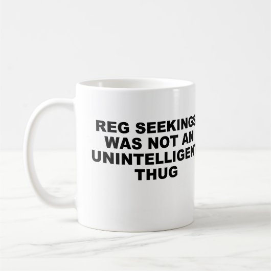 Reg Seekings Mug Koffiemok (Links)
