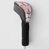 Regaal Roos Geometrische leeuwenkop Golfheadcover (Schuin)